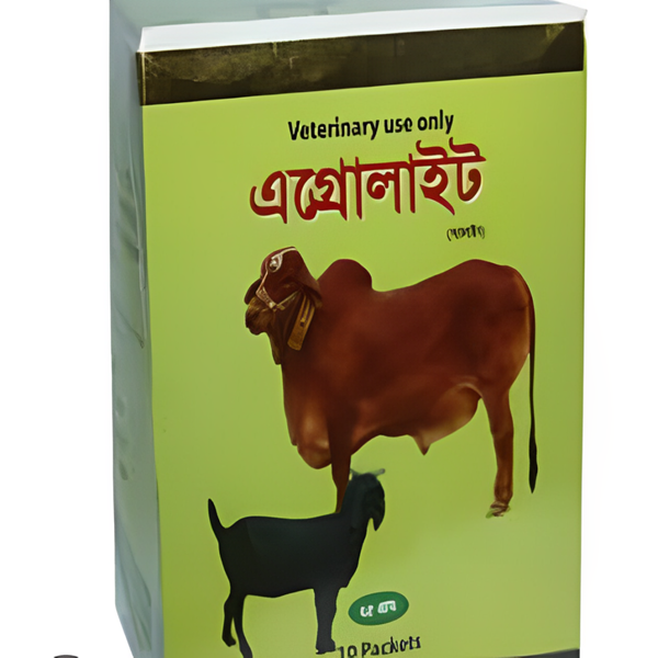 এগ্রো লাইট – পশুর পানি শূন্যতা ও পাতলা পায়খানার জন্য কার্যকর ওআরএস (১০x২০ গ্রাম)